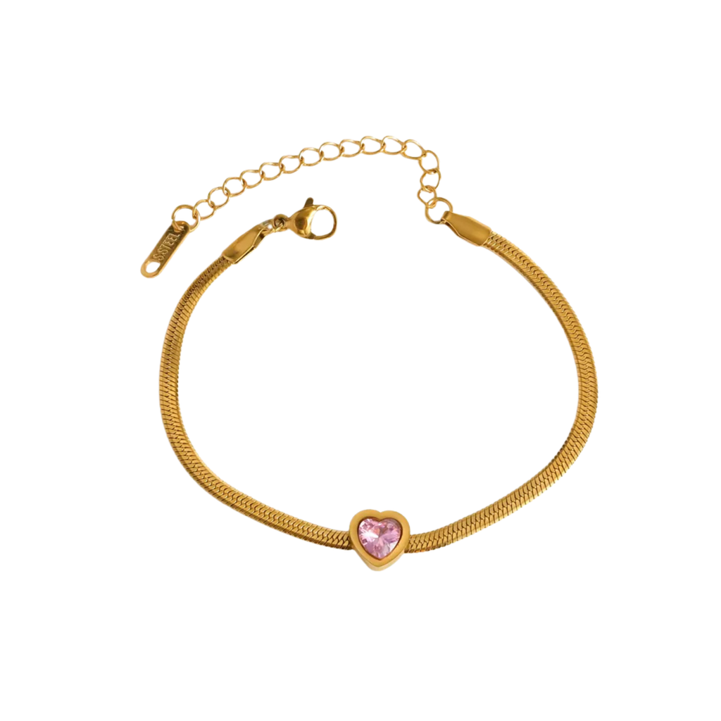 Brazalete Snake Heart Rubí